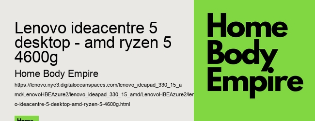 lenovo ideacentre 5 desktop - amd ryzen 5 4600g
