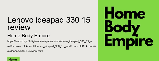 lenovo ideapad 330 15 review